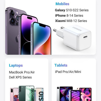 Зарядное устройство на 1xUSB C, 20W, QC4.0/PD3.0, Gan X, X512 UGREEN