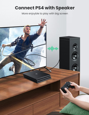 Кабель оптический Audio(m) TOSLINK, 3m AV122 (70893) UGREEN