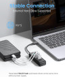 USB 3.0 хаб ORICO 2xUSB-A + USB-C, 0.15m (PWC2U-U3-015-BK-EP)