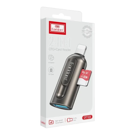 Картридер Earldom ET-OT103 Lightning 8-pin на USB 3.0/ MicroSD