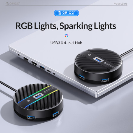 USB 3.0 хаб ORICO (YS2-U3-03-BK-BP)