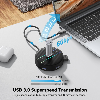 USB 3.0 хаб ORICO (YS2-U3-03-BK-BP)