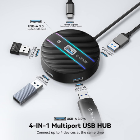 USB 3.0 хаб ORICO (YS2-U3-03-BK-BP)