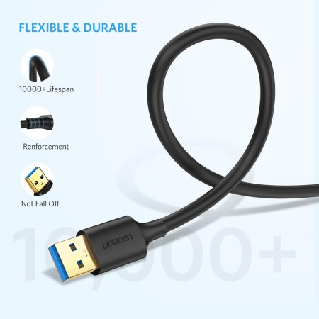 Кабель USB 3.0(m) - USB 3.0(m), round, 0.5m UGREEN