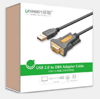 Конвертер USBm на COMf RS232, 2m, чип PL2303, CR104 20222 UGREEN