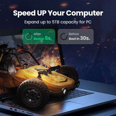 Бокс для установки жесткого диска в отсек DVD ноутбука 9,5мм  UGREEN